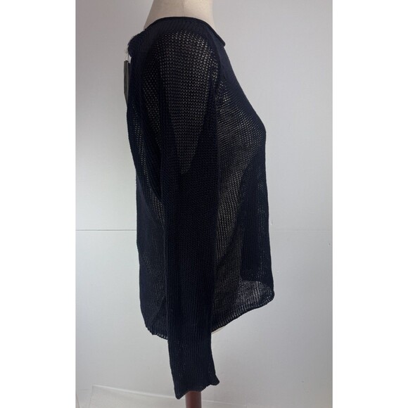 Eileen Fisher Fine Gauge Linen Mesh Scoop Neck Raglan Sleeve Top Size: PM - Picture 8 of 10